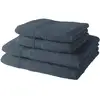 Image de 2 Serviettes De Bain 50x90 + 2 Draps De Bain 70x130 Cm 100% Coton - Denim