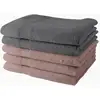 Image de Lot De 5 Draps De Bain 70x130 Cm 100% Coton - 3 Roses Des Sables + 2 Acier