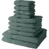 Image de Lot De 4 Serviettes De Bain 30x50 + 4 Serviettes De Bain50x90 + 2 Draps De Bain 70x130 Cm 100% Coton - Céladon
