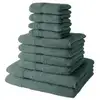 Image de Lot de 4 serviettes de bain today 30x50 + 4 serviettes de bain50x90 + 2 draps de bain 70x130 cm 100% coton - céladon TOD3574641225650