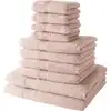 Image de Ensemble De Serviettes De Toilette Today Rose Clair 10 Pièces