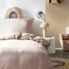 Image de Parure De Lit - - 123332 - 1 Personne - 140x200 Cm - Gaze De Coton Unie - Rose Des Sables