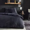 Image de Parure De Lit - Cotelé - 2 Personnes - 220 X 240 Cm - Gris Anthracite Uni