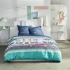 Image de Parure De Lit - Java - 2 Personnes - 240x220 Cm - Coton - Imprimé Los Angeles - Bleu