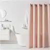 Image de Rideau De Douche Gaufré Tissu Jacquard Polyester Rose 180 X 200 Cm Utility
