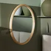 Image de Miroir mural rond MATCHA - FACTORY - Beige 60x60 cm