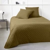 Image de Couvre Lit + 2 Taies D'oreillers "essential" À Motifs Embossés - Bronze - 240 X 260 Cm