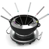 Image de Réchaud Fondue 2 en 1 pour 8 personnes - RIVIERA & BAR - QFD340 - 1000 Watt - Fonte massive - Noir