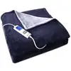 Image de Couverture Chauffante Deux-personnes Astoria Ad180a Polaire Bicolore Bleu Nuit/gris 180x130 Cm