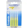 Image de Inava mono compact jaune 4 brossettes interdentaires 1mm