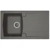 Image de Evier Cuisine A Encastrer 1 Bac + 1 Égouttoir Arena - Résine - 86 X 50 Cm - Gris Béton