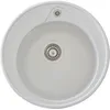 Image de Evier A Encastrer Ronda, En Smc Blanc Uni - 17, 1 Bac, Dim. Ø 49 Cm, Vidage Manuel