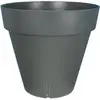 Image de Pot De Fleurs Rond Loft - Plastique - D29,5 X H27 Cm - 10,5l - Gris