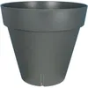 Image de Pot de fleurs rond RIVIERA LOFT - Plastique - D295 x H27 cm - 105L - Gris