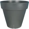 Image de Bac A Fleurs Rond Riviera Loft - Plastique - Diametre 40 Cm - Gris