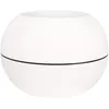 Image de Bac à fleurs rond - RIVIERA - GRANIT BOULE - Plastique - D40 x H28 cm - Blanc