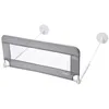 Image de Barrière de lit pliable et déhoussable MAÏKA - 95 x 43 cm - Gris - Pour bébé de 18 mois à 5 ans