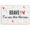 Image de Puzzle Annonce Grossesse pour Parrain - MAÏKA - Scène de vie - 15 pièces - Blanc