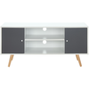 Image de Meuble tv babette blanc et gris anthracite 116cm