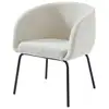 Image de Fauteuil belora en tissu bouclette blanc