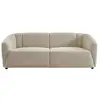 Image de Canapé droit joe en tissu bouclette beige fixe 3 places