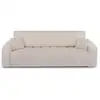 Image de Canapé droit convertible belem 3 places tissu chenille grège