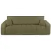 Image de Canapé droit convertible belem 3 places tissu chenille vert
