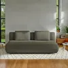 Image de Canapé droit convertible PIO 3 places tissu bouclette vert kaki