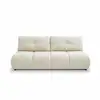Image de Canapé droit convertible tasca 3 places tissu bouclette grège