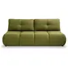Image de Canapé droit convertible tasca 3 places tissu bouclette vert olive