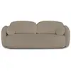 Image de Canapé droit convertible carlotta 3 places tissu bouclette taupe