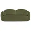 Image de Canapé droit convertible carlotta 3 places tissu chenille vert kaki