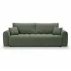 Image de Canapé droit convertible giorgio 3 places tissu bouclette vert kaki