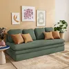 Image de Banquette convertible NOMA 3 places tissu bouclette vert kaki