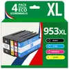 Image de 123consommables - 953xl - Pack De 4 Cartouches D'encre Compatibles Avec Hp Officejet Pro 8715 8710,