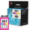 Image de 123consommables - 301 - Cartouches D'encre Compatible Pour Hp 301 Couleur Pour Envy 4500 5530 5534 4