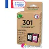 Image de Uprint Pack De 2 Cartouches D'encre Remanufacturées Hp 301 Noire Et Couleur   Fabriquées En Fran
