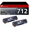 Image de Pack 2 Toners Compatible Canon 712 Noir