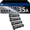 Image de Pack 4 Toners Compatible Hp 35a Noir
