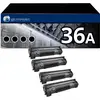 Image de Pack 4 Toners Compatible Hp 36a Noir