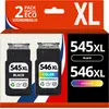 Image de 123consommables - Pg545 Cl546 - Cartouche D'encre Compatible Avec Canon Pg-545 Cl-546xl Pack 2 Pour