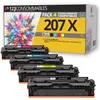 Image de 123consommables - 207x - Pack 4 Toner Compatible Pour Hp 207x 207a Color Laserjet Pro Mfp M283fdw M2