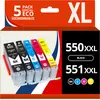 Image de 123consommables - Pgi550/cli551 Xl - Cartouches Encre Compatible Avec Canon 550 551 Pour Pixma Mx925