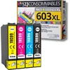 Image de 123consommables - 603xl - Pack De 4 Cartouches D'encre Compatible Pour Epson 603 Xl Etoile De Mer -
