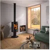 Image de Godin Poêle à bois 8.5kw noir - 388145ANTH