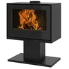 Image de Poêle à bois - GODIN - Huriel 80 - 10 kW - Fonte - Noir