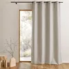 Image de Rideau tamisant jacquard à motifs géométriques Beige 140x260 cm