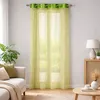 Image de Voilage filet avec parement taffetas Vert clair 140x240 cm
