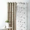 Image de Voilage à oeillets à motif papillons Blanc 140x240 cm