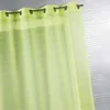 Image de Voilage à fines rayures prêt à poser Vert clair 140x240 cm